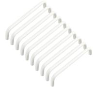 ZESLIV Lot de 10 poignées de meuble, poignées de cuisine en aluminium pour placard, espacement des trous : 160 mm, poignées de tiroir blanches avec vis pour armoire de chambre d'enfant