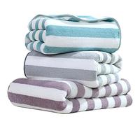 ZESLIV Lot de 2 serviettes de bain 70 x 140 cm + 35 x 75 cm serviettes de bain, serviette de bain, serviette de sauna, serviette de plage, serviette de douche, serviette d'invité, violet