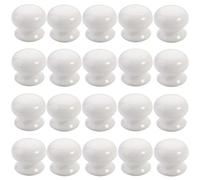 ZESLIV Lot de 20 boutons de meuble en céramique - En forme de champignon - Pour porte d'armoire, chambre d'enfant
