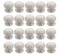 ZESLIV Lot de 20 boutons de meuble en céramique - En forme de champignon - Pour porte d'armoire, chambre d'enfant