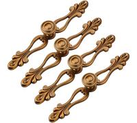 ZESLIV Lot de 4 boutons de meuble en alliage de zinc - Poignées de tiroir - Poignées de porte d'armoire - Antique