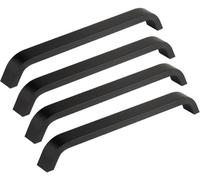ZESLIV Lot de 4 poignées de meuble en aluminium - Espacement des trous : 224 mm - Noir - Pour armoire