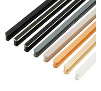 ZESLIV Lot de 4 poignées de meuble en aluminium - Espacement entre les trous : 192 mm - Noir