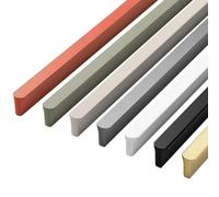 ZESLIV Lot de 4 poignées de meubles, en aluminium, espacement entre les trous : 320 mm, dorées, pour placard, porte, tiroir