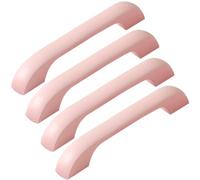 ZESLIV Lot de 4 poignées de meubles en céramique, espacement des trous de 128 mm, poignées en céramique, conviennent pour meubles, commodes, armoires à chaussures, roses