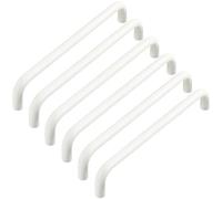 ZESLIV Lot de 6 poignées de meuble de cuisine, en aluminium, espacement des trous : 160 mm, blanches, avec vis, pour chambre d'enfant, penderie