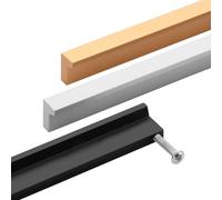 ZESLIV Lot de 6 poignées de meuble - Modèle L - En aluminium - Espacement entre les trous : 160 mm - Doré - Pour cuisine, armoire, porte, tiroir