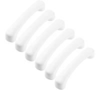 ZESLIV Lot de 6 poignées de meubles en céramique, espacement des trous 76 mm, poignées en céramique, conviennent pour meubles, commodes, armoires à chaussures avec vis