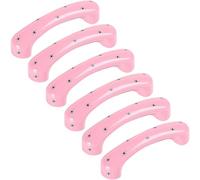 ZESLIV Lot de 6 poignées de meubles en céramique, rose, 76 mm, espacement des trous de perçage, poignées en céramique, adaptées aux meubles, commodes, armoires à chaussures avec vis