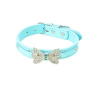ZESLIV Pet Chiens Chats Diamants Arcs Colliers pour Pets et Moyens