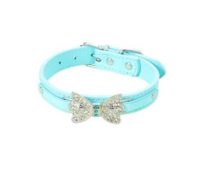 ZESLIV Pet Chiens Chats Diamants Arcs Colliers pour Pets et Moyens