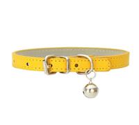 ZESLIV Pet PU Collier en Cuir Collier Chien Chat Cloche Collier Minimaliste