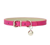 ZESLIV Pet PU Collier en Cuir Collier Chien Chat Cloche Collier Minimaliste
