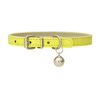 ZESLIV Pet PU Collier en Cuir Collier Chien Chat Cloche Collier Minimaliste