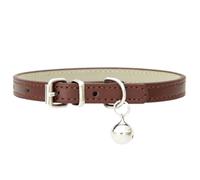 ZESLIV Pet PU Collier en Cuir Collier Chien Chat Cloche Collier Minimaliste