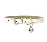ZESLIV Pet PU Collier en Cuir Collier Chien Chat Cloche Collier Minimaliste