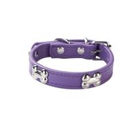 ZESLIV Pet PU Collier réglable pour Chien et Chat de Taille Moyenne