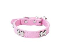 ZESLIV Pet PU Collier réglable pour Chien et Chat de Taille Moyenne
