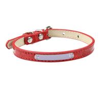 ZESLIV Pet PU Cuir Collier gravé réglable pour Chien Chat de Taille Moyenne