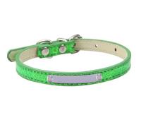 ZESLIV Pet PU Cuir Collier gravé réglable pour Chien Chat de Taille Moyenne