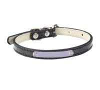 ZESLIV Pet PU Cuir Collier gravé réglable pour Chien Chat de Taille Moyenne