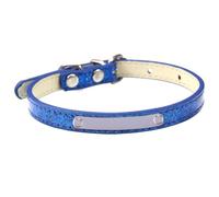 ZESLIV Pet PU Cuir Collier gravé réglable pour Chien Chat de Taille Moyenne