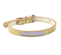 ZESLIV Pet PU Cuir Collier gravé réglable pour Chien Chat de Taille Moyenne