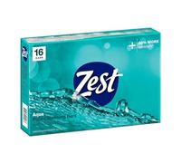 Zest Bar Soap - Enriched with Vitamin E - Moisturizing Body Soap - Gentle Soap - Paraben-Free Soap Bar - Suitable for All Skin Types - Aqua - 16 Pc