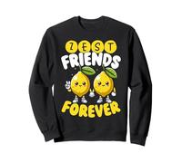 Zest Friends Forever Cute Lemon Pun Best Friends Sweatshirt
