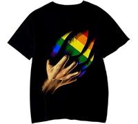 Zest LGBT Gay Love LesRainbow Multicolor Fashion Mens T Shirt Short Sleeve Shirt Manches Courtes(Small)