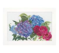 Zestaw do haftu krzyżykowego Thea Gouverneur "Hydrangea & Rose Aida", 46x30cm