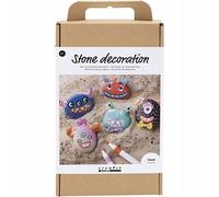 Children's Creative Kit - Decorating Monsters Pebbles - 5 pcs