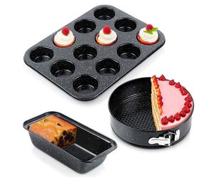 Zestaw form do pieczenia forma do chleba muffinek tortownica 3 szt.