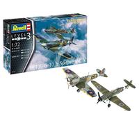 Zestaw Messerschmitt Bf109G-10 + Spitfire Mk.V Revell 03710 skala 1/72