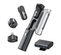 Zestaw mikrofonów bezprzewodowych 4w1 2.4GHz USB-C MAGIC-02 - czarny