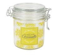 Zeste de Soleil - Bougie parfumée à la citronnelle contre les moustiques - Ø 8,5 cm - Bougie d'extérieur parfumée au citron - pot en verre - Jaune