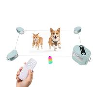 ZESTEFY Jouet interactif pour chat avec télécommande et vitesse réglable - Roue d'exercice automatique pour chats d'intérieur avec sons d'oiseaux réalistes