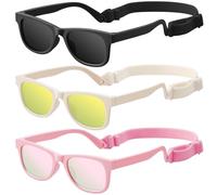 zestero Lunettes de soleil pour femmes et hommes des années 70, lunettes de soleil classiques tendance rétro pilote, lunettes de soleil vintage pour femmes, Lot de 3 : noir, beige, rose, Taille unique