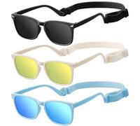 zestero Lunettes de soleil pour femmes et hommes des années 70, lunettes de soleil classiques tendance rétro pilote, lunettes de soleil vintage pour femmes, Lot de 3 : beige, bleu, noir, Taille unique