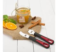 Zesteur / Gratte-Citron Avec Couteau Canneleur,Longueur : 16,5 Cm,Acier Inoxydable/Plastique,Gallant,Noir/Rouge,29302270