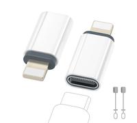 Zestiq Adaptateur USB C vers Lightning, Adaptateur Lightning USB C Lot de 2, Prise en Charge de la Charge et du Transfert de Données pour iPhone14/13/12/11/iPad/Airpods, Pas pour écouteurs/Audio/OTG