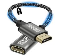 Zestiq Câble d'extension HDMI, Câble d'extension HDMI 8K Mâle vers Femelle 48 Gbps UHD HDR Arc 3D Compatible avec TV Stick, Roku, Blu-Ray, Xbox, PS5, HDTV, Ordinateur Portable - 0,2 m