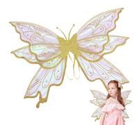 Zestivra Ailes de Fée Scintillantes Adulte,Ailes de Fée Scintillantes,Costume de Papillon de Jeu de rôle | de fée pour Filles et Femmes, Ailes de Papillon pour Adultes, Ailes d'ange, déguisement