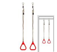 Zestivra Anneaux De Gymnastique | Équipement De Gymnastique Antidérapant | Anneaux Balançoires d'exercice pour,pour Et Adolescents Extérieur Intérieur Aire De Jeux École Porte Garage