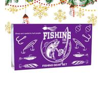 Zestivra Appât pour bar - Petit accessoire de pêche de Noël avec crochet - Pour pêche en eau douce et eau salée - Pour eau douce, eau salée, lac, kayak, rive, truite, perche, carpe, saumon