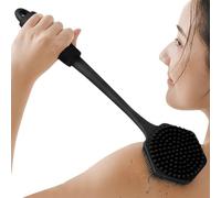 Zestivra Brosse de Douche en Silicone - Brosse De Douche Double Face Avec Long Manche Pour Le Bain | Accessoires De Bain Outil De Nettoyage Et Massage Pour Femmes Hommes Et Seniors Avec Mobilité