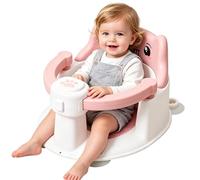 Zestivra Chaise de Bain Bébé pour la,Siège de Douche Portable à Ventouses - Siège de avec et Accoudoirs en Forme d'Ours,Pour Parents de Bébés Jusqu'à 6 Mois Assis Seuls, Salle de Bain