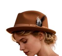 Zestivra Chapeau bavarois à tête de mer - Accessoire traditionnel allemand de bière pour femme - Feed Feed Fedora - Tenue de photographie, article de costume - Chapeau pour fêtes G