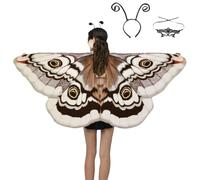 Zestivra Costume d'ailes de papillon - Cape de papillon imprimée des deux côtés - Ailes de d'Halloween - Pour Halloween, cosplay, festival, anniversaire, performance sur scène, fête à thème
