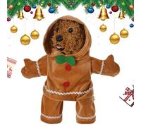 Zestivra Costume De Chien De Bonhomme en D'ép Costume De Chien en D'épice,Costume De D'épice pour Chien,Costume De Chiot Bonhomme en D'épice pour Noël | Vêtements De Noël en